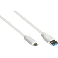 Varia Câble USB 3.2 Gen 2 A vers USB-C, 0,5 m, blanc, 10 Gbit/s, CU