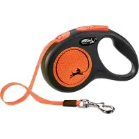 Flexi Laisse New Neon Sangle S 5m orange/noir