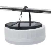 Autre Lampe Solaire Led "Nomade" 16cm Blanc & Gris.