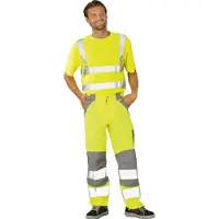 Planam Pantalon de sécurité Plaline jaune/zinc 54 (54)