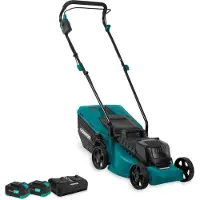 Vonroc Tondeuse à gazon sans fil 40V - sans balais - 33 cm | 2 batteries 4.0Ah et chargeur double inclus
