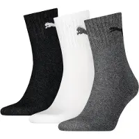 Puma Chaussettes - 3 Pack - Crew Short - Gris/Blanc/Noir - - 43/46 - Chaussettes