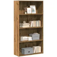vidaXL Bibliothèque chêne artisanal 80x30x152 cm bois d'ingénierie