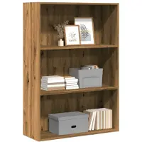 vidaXL Bibliothèque chêne artisanal 80x30x114 cm bois d'ingénierie