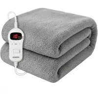 Monzana Couverture chauffante 180x130cm 120W en polaire polyester