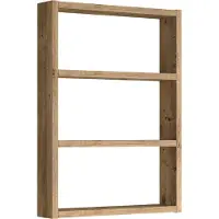 En.casa Étagère à épices Lappajärvi Étagère de cuisine Étagère murale 60 x 43 x 9 cm Étagère de cuisine Chêne rustique