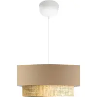 Lux.pro Suspension 'Loughborough' 1 x E27 Beige / Jaune