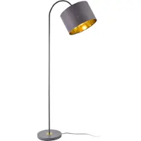 Lux.pro Lampadaire Toledo 173cm 1xE27 Lampadaire orientable Métal Gris