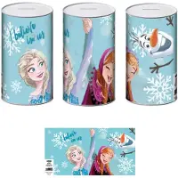 Disney Metal L 10x10x17.5 Cm Frozen Tirelire Transparent Transparent One Size