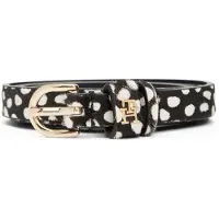 Tommy Hilfiger Ceinture 'ESSENTIAL EFFORTLESS' or / noir / blanc
