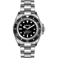 Bobroff Montre - - Homme - Automatique - Argenté - 44 mm - Acier inoxydable
