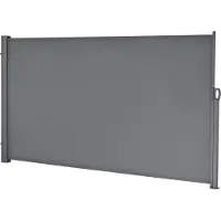 Pro-Tec Store latéral 160 x 300 cm gris moyen Protection visuelle Store pare-soleil & pare-vent
