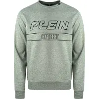 Plein sport Hommes, Pull-over, Grigio Cotton Men Sweatshirt, Gris, (S)