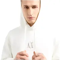 Armani Exchange Sweat-shirt marron / blanc cassé