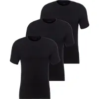 BOSS pour homme. 50534019 Lot de 3 T-shirts noirs en bambou (XXL), Homewear, Coton, Manche courte