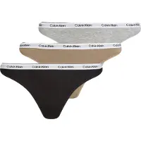 Calvin Klein Jeans Underwear String camel / gris chiné / noir / blanc