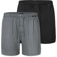 Schiesser Boxers 'Basic' gris / noir
