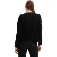 Desigual Femmes, Chemisier, Chemise noire "Manches Longues" pour Femme, Noir, (S)