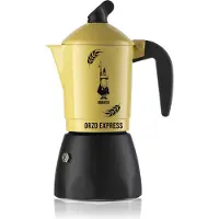 Bialetti Orzo Express Cafetière à moka Noir, Jaune