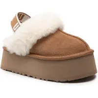 Ugg Pantoufle 'Funkette' crème / cognac