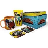 Abystyle - My Hero Academia Coffret Cadeau Verre Xxl + Mug + 2 Dessous De Verre