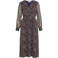 Vila Robe 'VIFALIA' marron / brocart / bleu violet / blanc