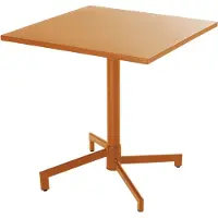 Oviala Table de jardin carrée bistrot avec plateau rabattable 70 cm caramel - Palavas