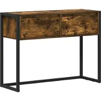 vidaXL Table d'appoint Chêne Fumé 100 x 36 x 75 cm Bois d'ingénierie
