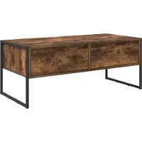 vidaXL Table basse fumée 100 x 46 x 40 cm Bois composite
