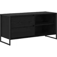 vidaXL : Meubles TV de 100 x 36 x 49,5 cm, couleur noire, imitation chêne