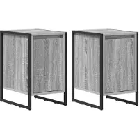 vidaXL Table de chevet 2 pcs Gris Sonoma 39,5 x 30 x 50 cm