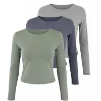 STUDIO SELECT T-shirt 'Blanca' bleu-gris / gris chiné / menthe