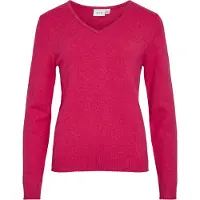 Vila Ril V Neck Sweater Rose M Femme