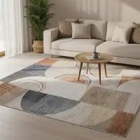 FRAAI Tapis lavable abstrait | Misha Blocks Multicolore | 230x330cm | Multicolore | Rectangulaire | Tapis