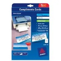 Avery Quick&Clean - Cartes de visite double face à bords lisses - blanc - 99 x 210 mm - 220 g/m² - 75 carte(s) ( 25 feuille(s) x 3 )