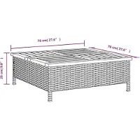 vidaXL Habillage pour pied de parasol noir 70x70x25 cm