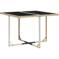 vidaXL Salon de jardin 9 pièces avec coussins Mélange beige Poly rotin