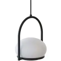 LEDS-C4 Produit de seconde main Ledsc4 Suspension Lampe suspendue Coco Noir Blanc Aluminium Plastique