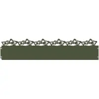 vidaXL Bordures de jardin, 10 pièces, 103 x 0,05 x 22 cm, acier, vert olive