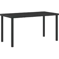 vidaXL Table de jardin noire 140 x 70 x 73 cm en métal
