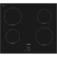 Bosch Table de cuisson à induction série 2 PUG611AA5E à surface plane, quatre brûleurs, noir