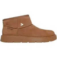 SKECHERS Slip-Ins Keep Street - Cozy Mini Enkellaarsjes Plat - Cognac - Maat 40