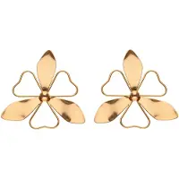 Faina Boucles d'oreilles or / blanc