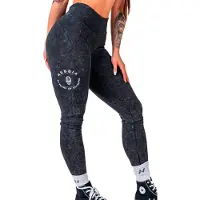 Nebbia Washed High Waisted Gym Warrior 776 Leggings Noir S Femme