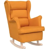 vidaXL Fauteuil à bascule jaune foncé 74x90x102 cm Tissu