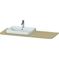 Duravit Happy D.2 Plus Console HP031K, 1300x550 mm, 1 découpe à gauche, pour pied de lavabo HP4932