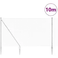 vidaXL Clôture en fil barbelé , 10 x 1,6 m, en acier galvanisé