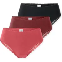 Schiesser Slip 'Modern Multipacks' corail / rouge cerise / noir