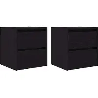 vidaXL Tables de chevet murales 2 pcs chêne noir 38x34x40 cm