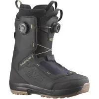 Salomon Snowboard - Boots de snowboard - Echo Dual Boa Wide Black/Deep Lichen Green pour Homme en Laine - Taille 46 - Noir